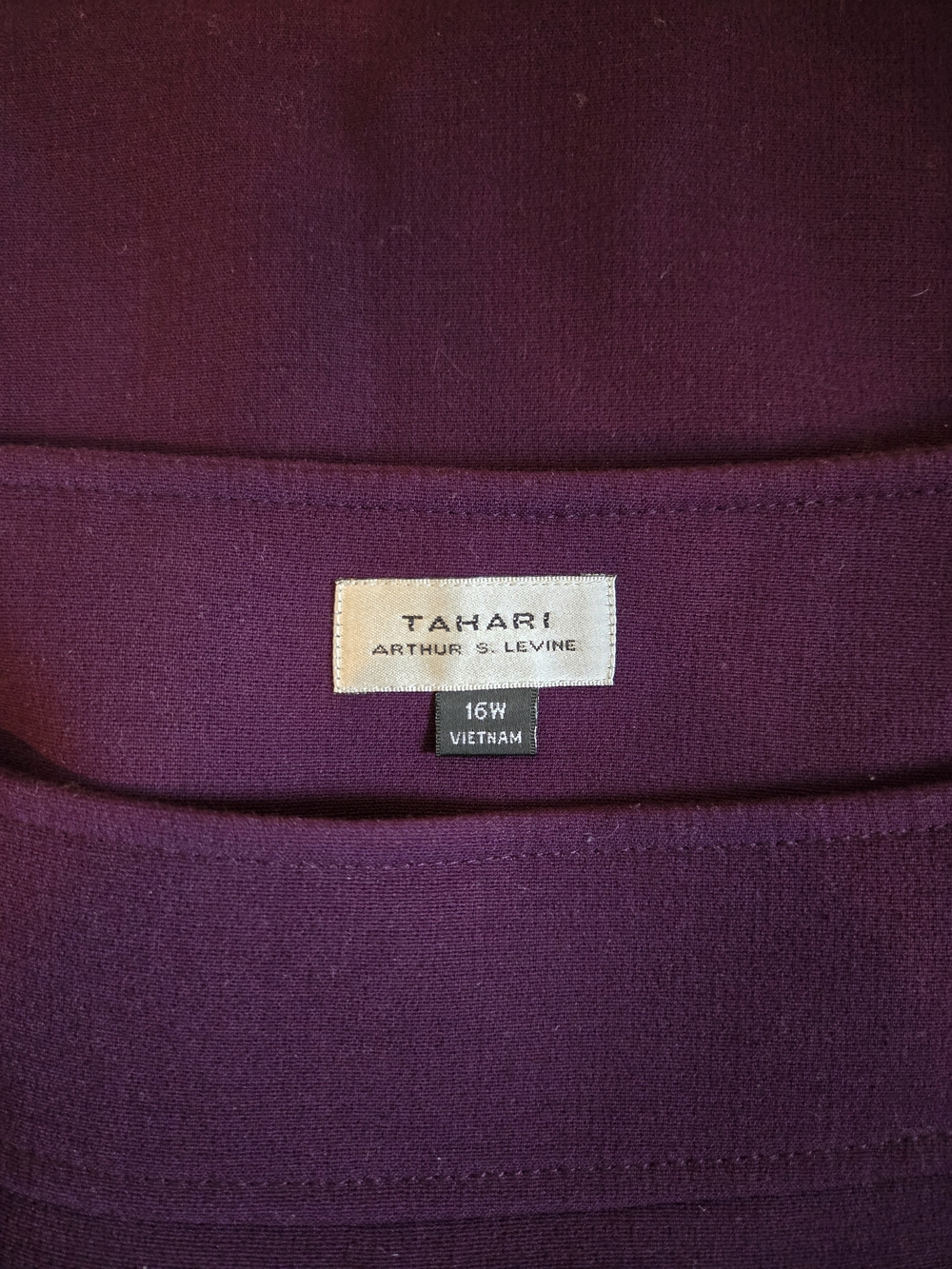 Tahari ASL High-Waist Purple Pencil Skirt - Sleek Workwear - Picture 4 of 4
